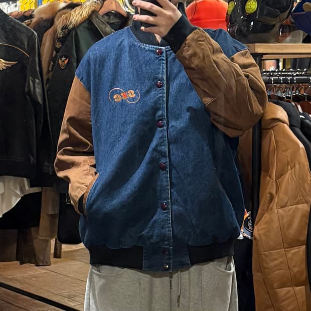 [HI] VTG 데님바시티자켓 진청&브라운