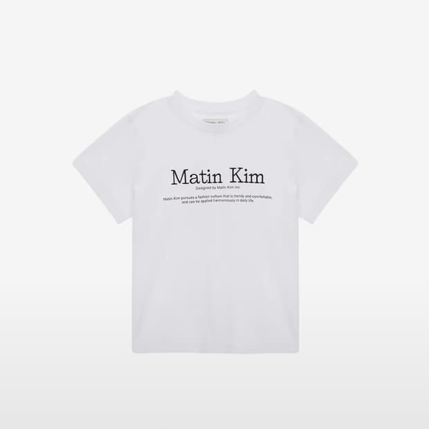 마뗑킴  HERITAGE LOGO CROP TOP 화이트