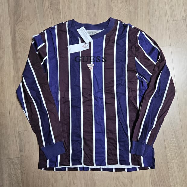게스 USA 스트라이프 롱슬리브