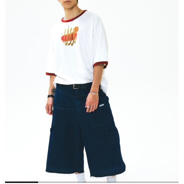 앵글런 벌룬 버뮤다 데님쇼츠