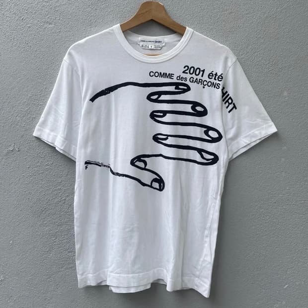 꼼데가르송 셔츠 2001 핸드사인 아카이브 반팔 티셔츠 M