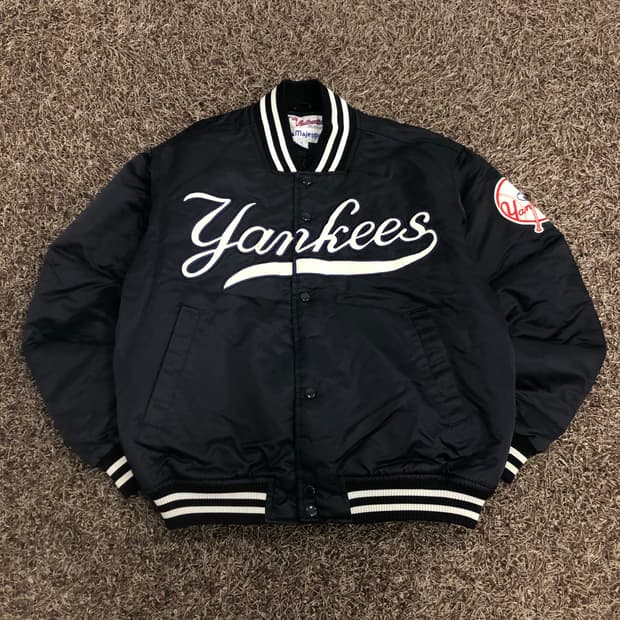 마제스틱 뉴욕양키스 올드스쿨 스타디움 바시티 자켓