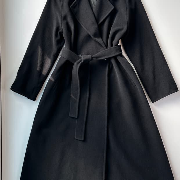 막스마라 블랙 울 롱코트 34 size 44-55