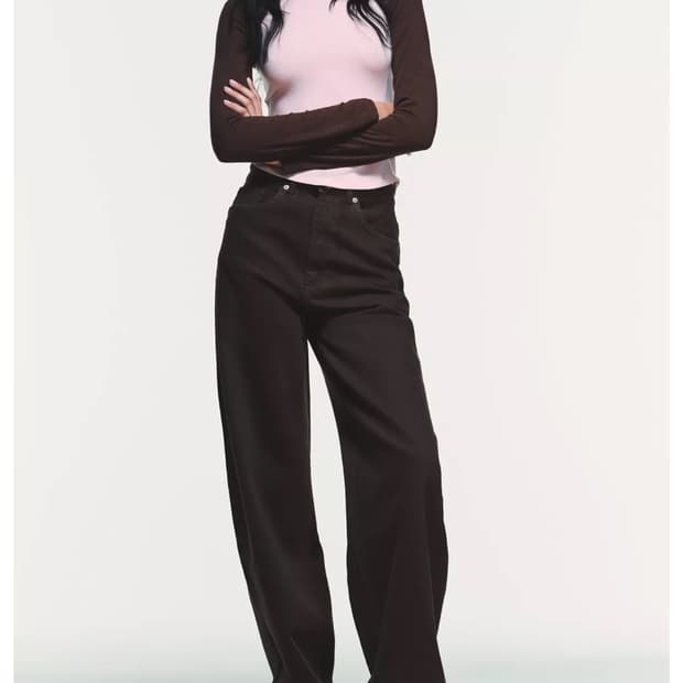 JEANS TRF EXTRA WIDE LEG EU 36 size