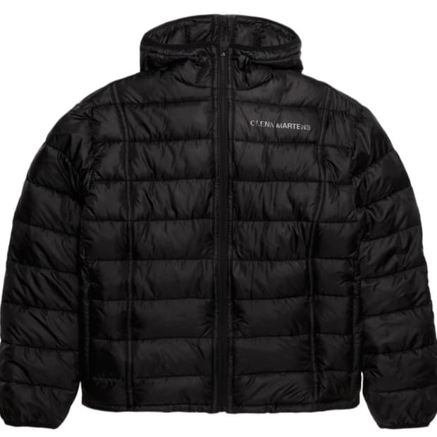 H&M 에이치앤엠 글렌 마틴스 보닝 디테일 푸퍼 자켓 블랙