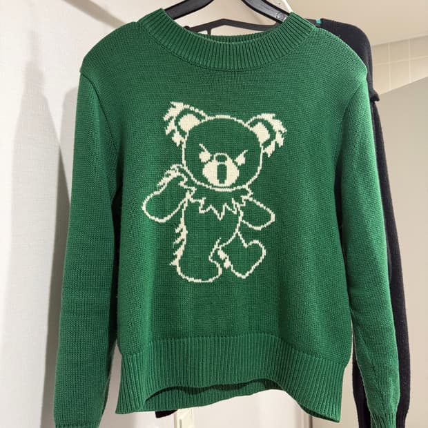 히스테릭글래머 퍽베어 니트