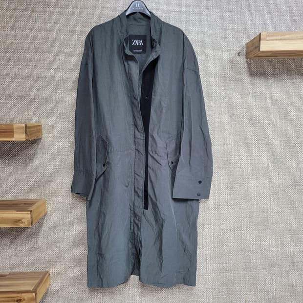 L사이즈 ZARA 린넨 롱 자켓