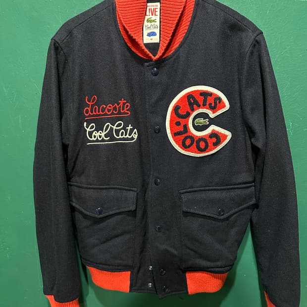 라코스테 울 바시티자켓 M