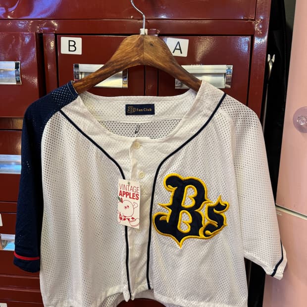 B Fan club T-shirt 여성 베이스볼 반소매