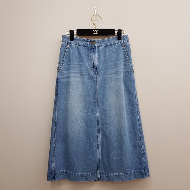 한섬 SJSJ 2024 데님 A라인 롱 스커트 67-98사이즈