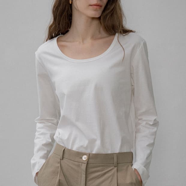 시야쥬 긴팔 기본티 새상품