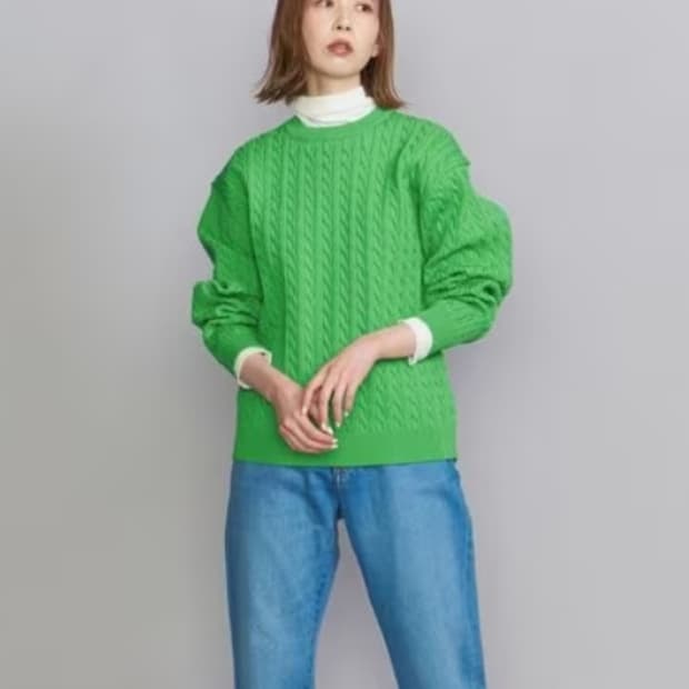 뷰티앤유즈 케이블 니트