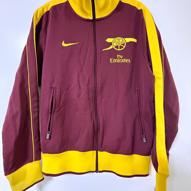 나이키 아스날 버건디 트랙탑 져지