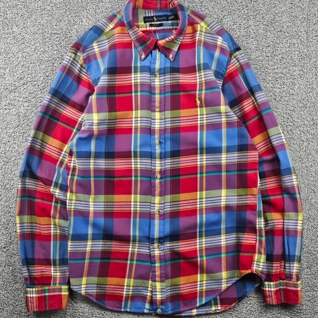 폴로랄프로렌 슬림핏 마드라스 체크 셔츠 ( L ) / 11609