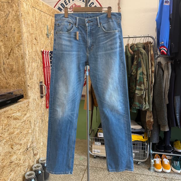 리바이스 505 블랭크탭 워싱 데님 팬츠