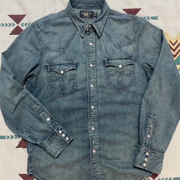 RRL 데님 웨스턴 셔츠(M)