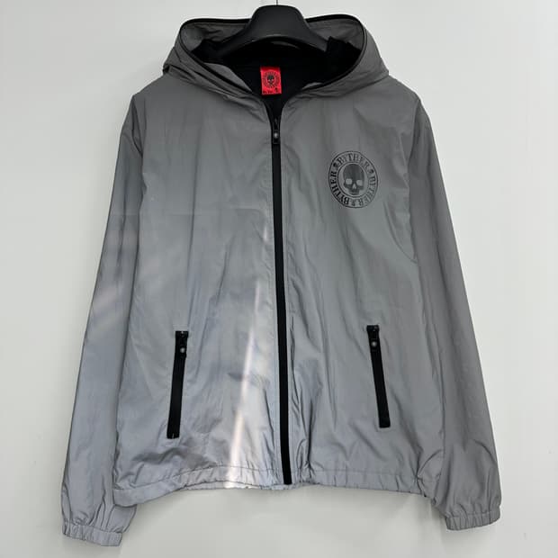 100 바이더알 남자 리플렉티브 루즈핏 바람막이 자켓