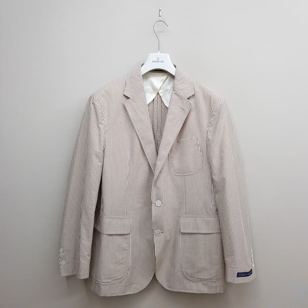 폴로 랄프로렌  스트라이프 코튼 블레이저 44R사이즈