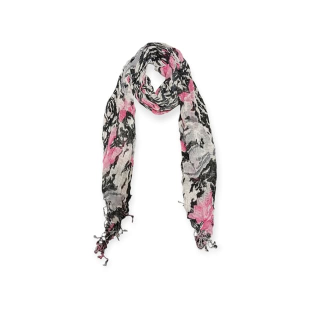 갸루 블랙 &핑크 스카프 