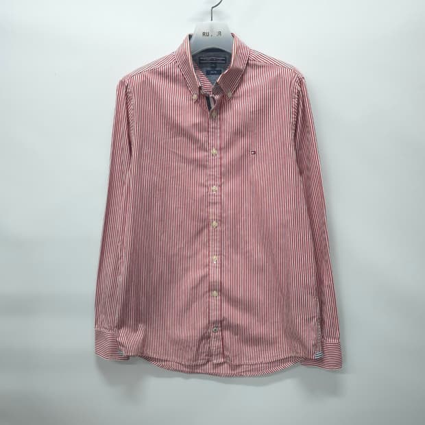 타미힐피거 레드 스트라이프 슬림핏 셔츠 (95~100)