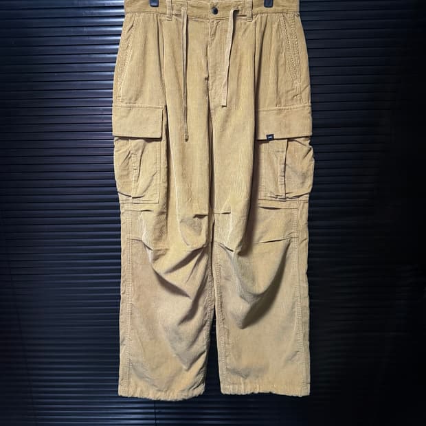 LMC 엘엠씨 베이지 골덴 코듀로이 파라슈트 와이드 카고 팬츠 31 M 