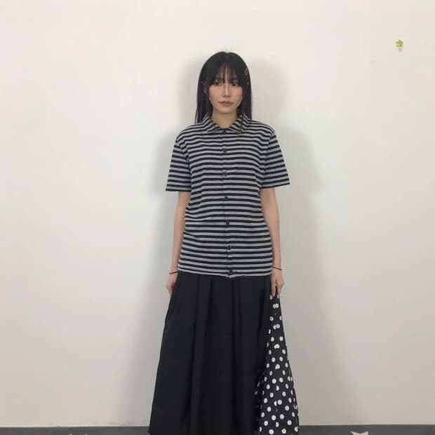 Global Work Stripe Button Shirt