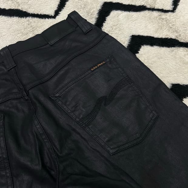 [L]누디진 씬핏 코팅진/블랙