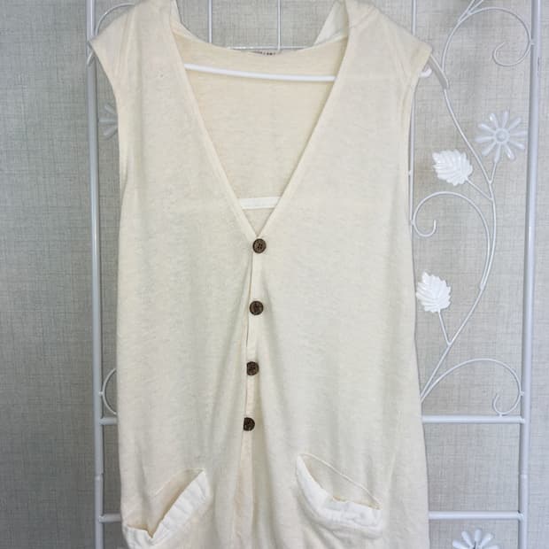 jpn vintage 아이보리 후드 너드 베스트