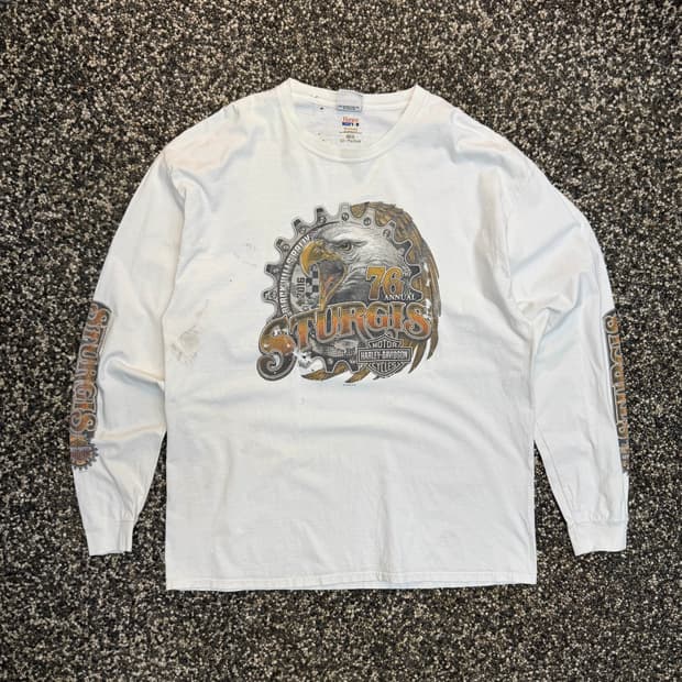 할리데이비슨 빈티지 롱슬리브 티셔츠 (2XL) 