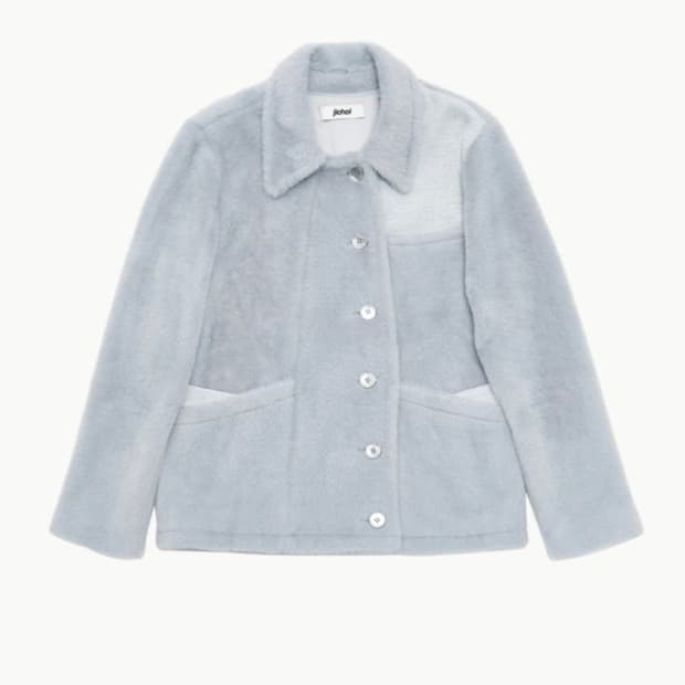 지초이 퍼 자켓 블루 1size