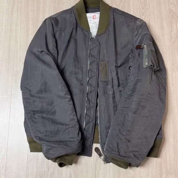 블랙아웃 ma-1 그레이 L사이즈