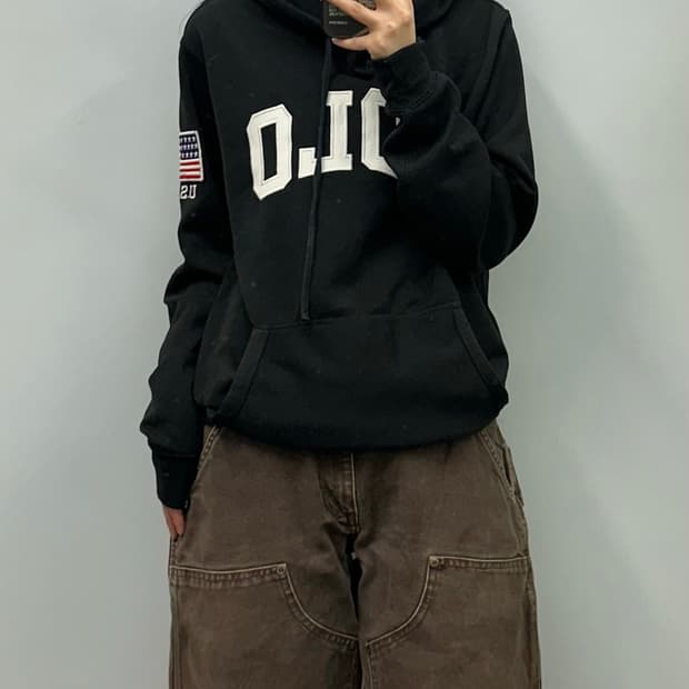 폴로 랄프로렌 신형 성조기 블랙 후드티 