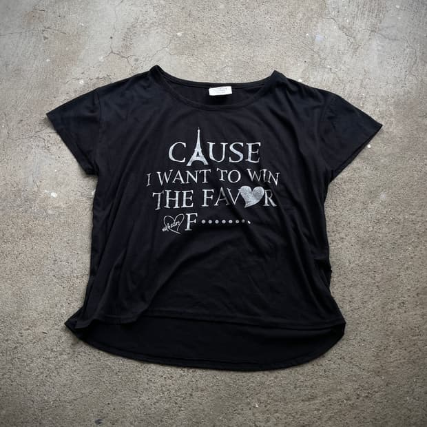 (Unknown)short sleeve lettering t