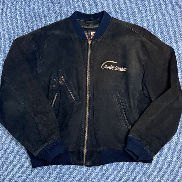 90s 할리 데이비슨 v-twin 스웨이드 레더 자켓