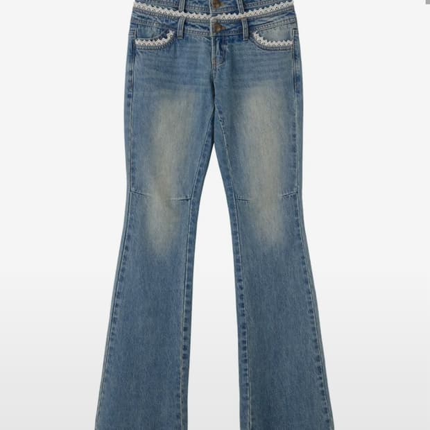 Sculptor Double Waist Boots Cut Denim