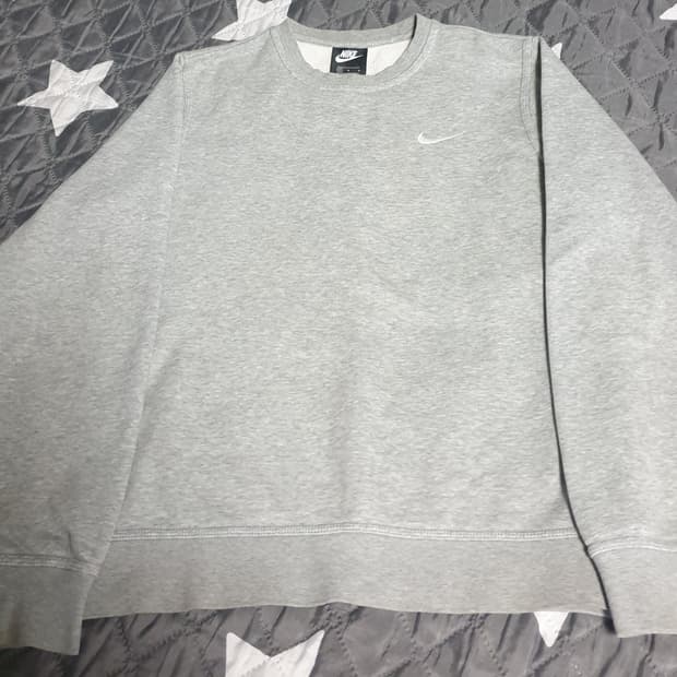 나이키 스우시 크루 기모 맨투맨 그레이 (M)