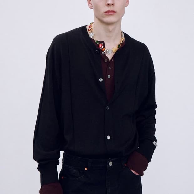 렉토 자카드 가디건 L