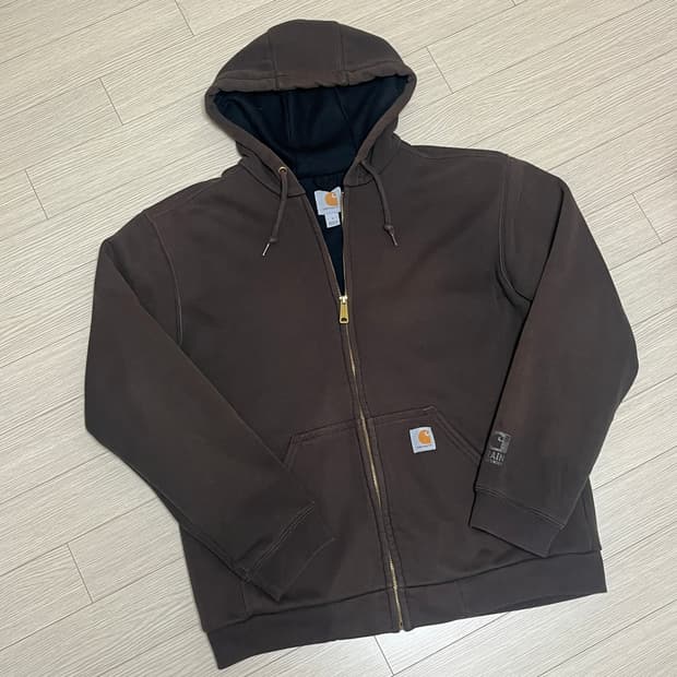 Carhartt 칼하트 써멀 후드집업 다크브라운 레인디펜더 남성 S