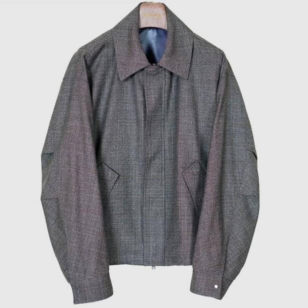 포커페이스 브라운 체크 블루종 46