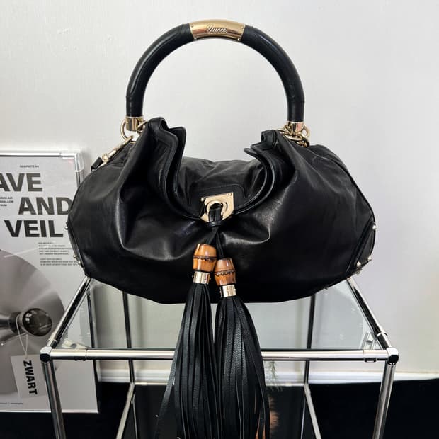 구찌 구찌시마 뱀부 인디 숄더백