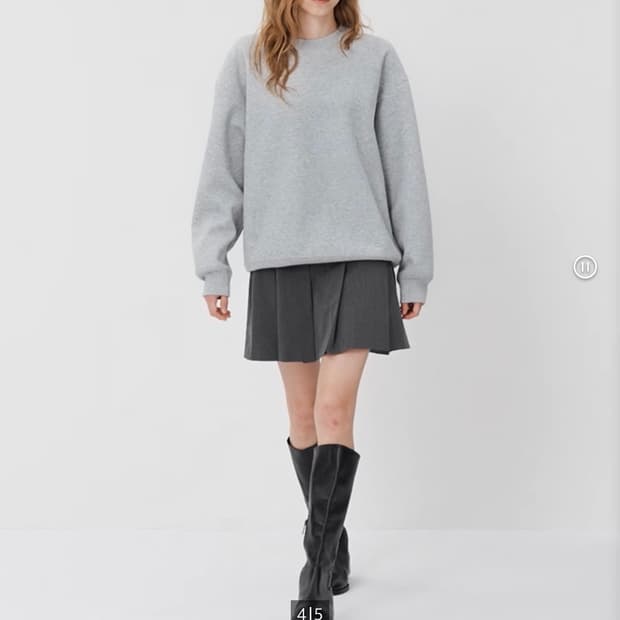 유니클로 플리츠 스코츠 스커트 새상품