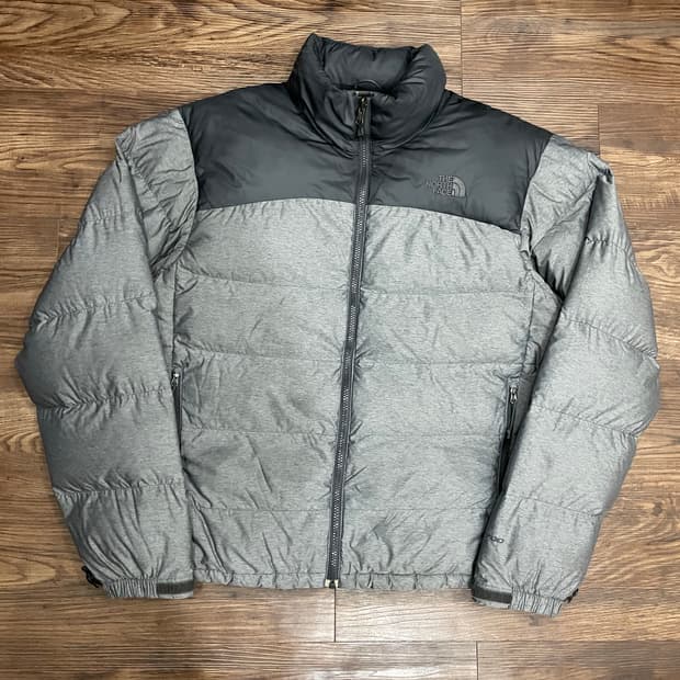 노스페이스 700 눕시 구스다운 푸퍼 패딩 그레이