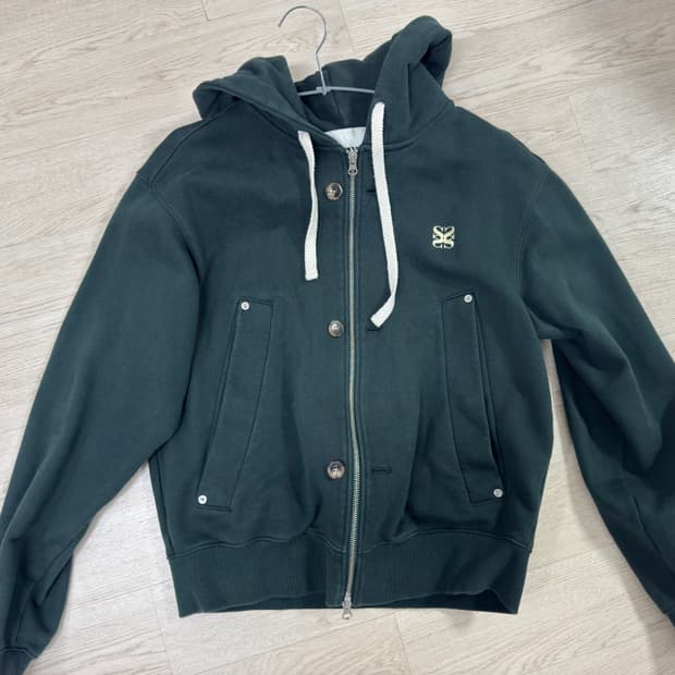 세터 테오 코튼 올 데이 후드 집업 그린 M