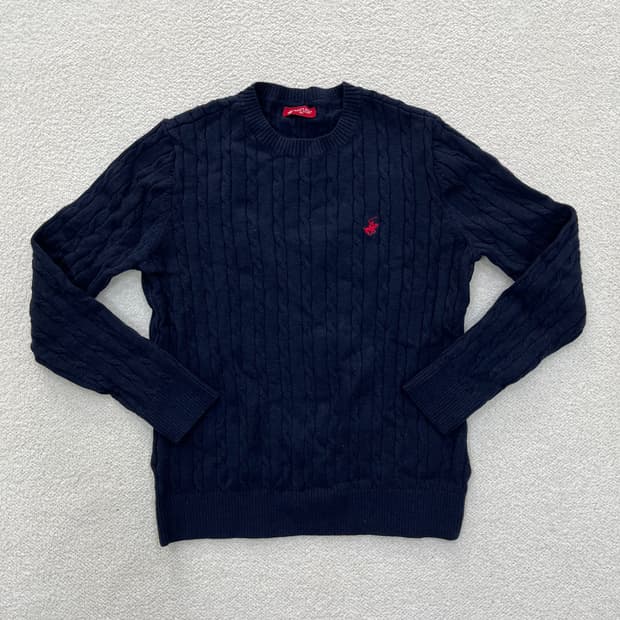 100 비버리힐즈 케이블 니트 스웨터 0312M1