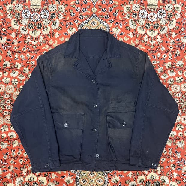 [L] 빈티지 썬페이딩 리얼 워크 자켓 블랙