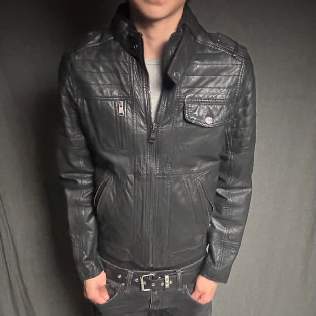 Calvin Klein rider leather jacket