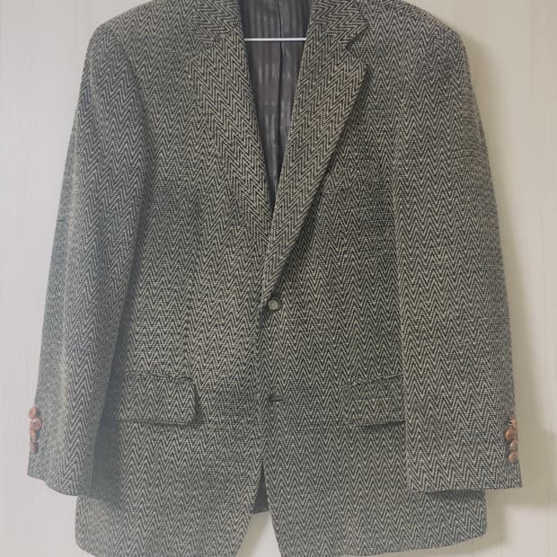 solus 해링본 트위드 투버튼 블레이저 자켓