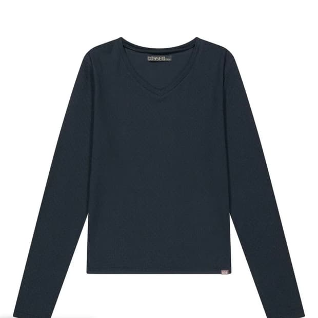 코이세이오 038 mini waffle v-neck long sleeve