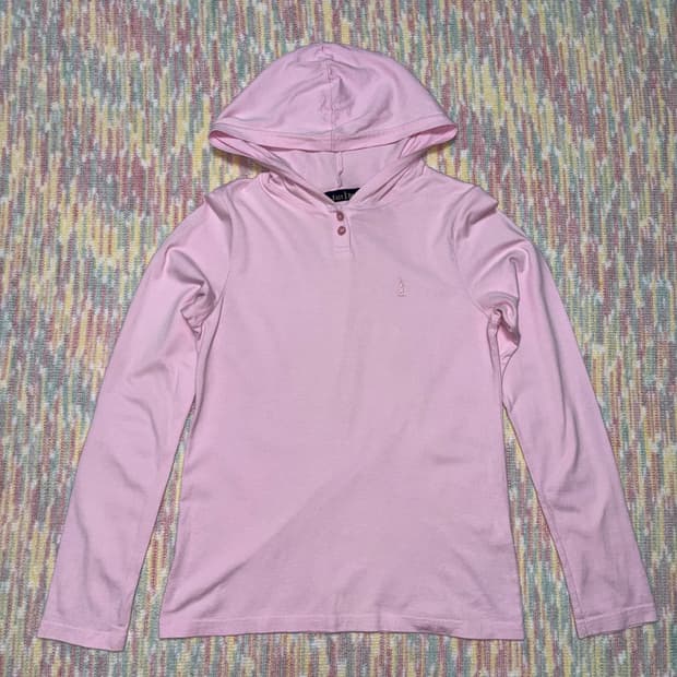 이스트보이 핑크 후드 티셔츠