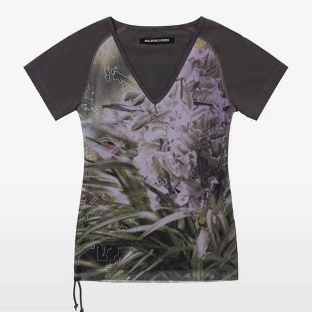 WELLBEING EXPRESS Printed mesh top